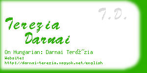 terezia darnai business card